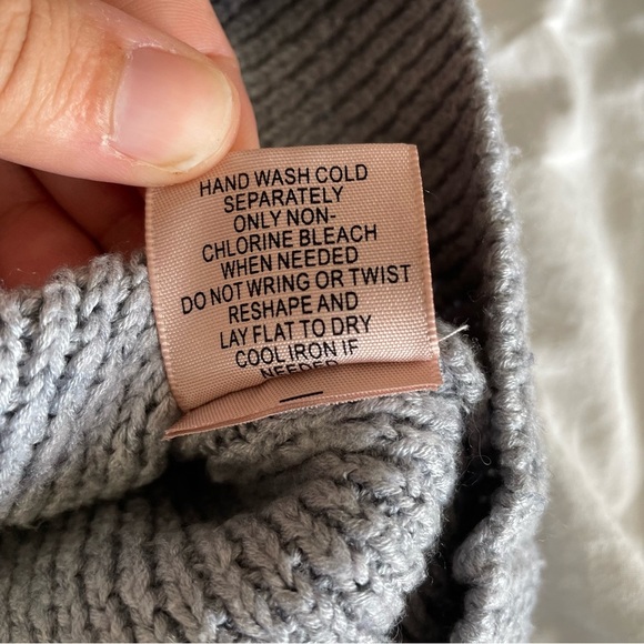 Philosophy | Open knit Cashmere blend grey crew neck sweater sz Small - Picture 11 of 13